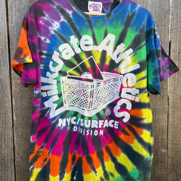 Original 90's MILKCRATE Vintage Tie-Dye Tee! Authentic! - Picture 1 of 6